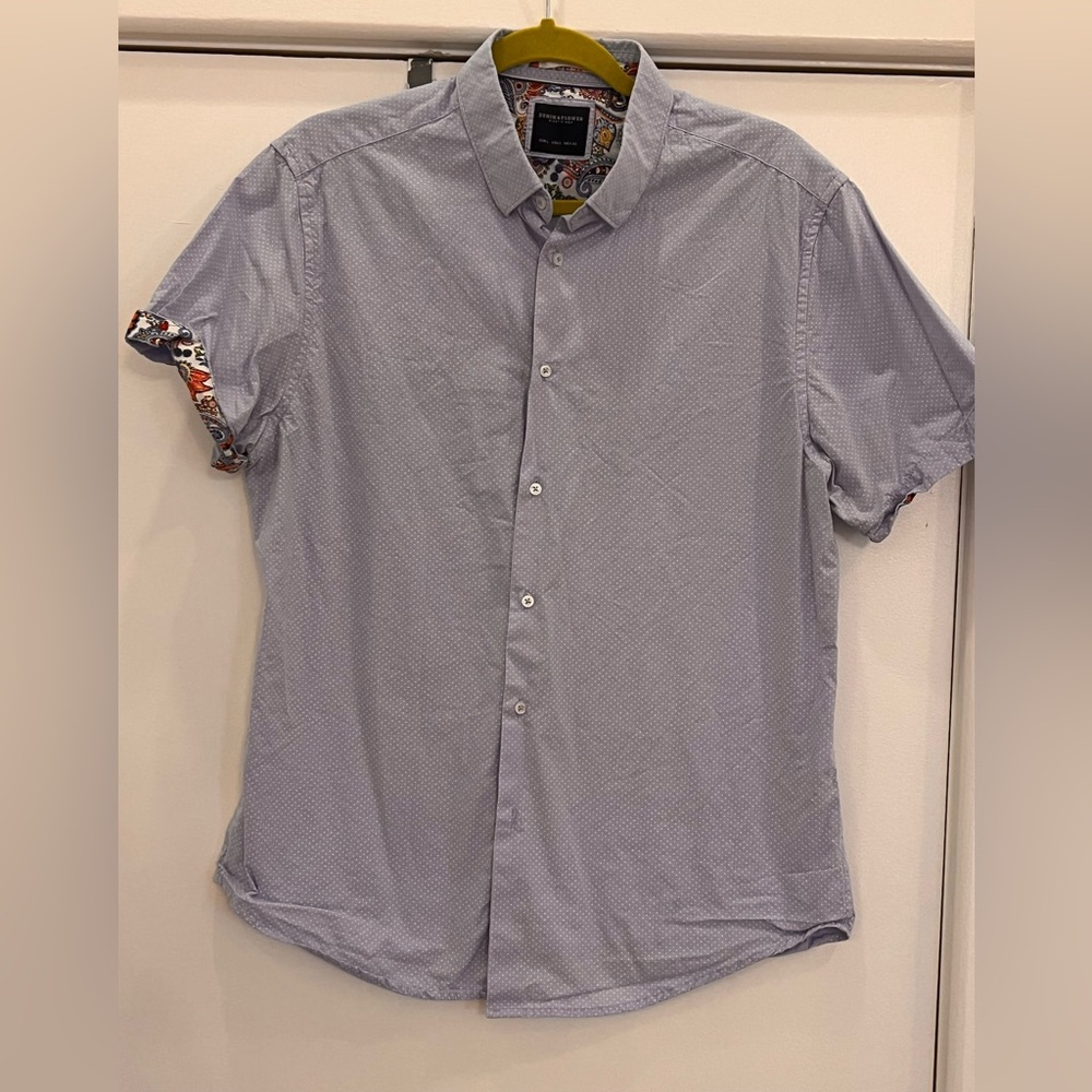 Denim & Flower Light Blue Casual Button Down Shirt